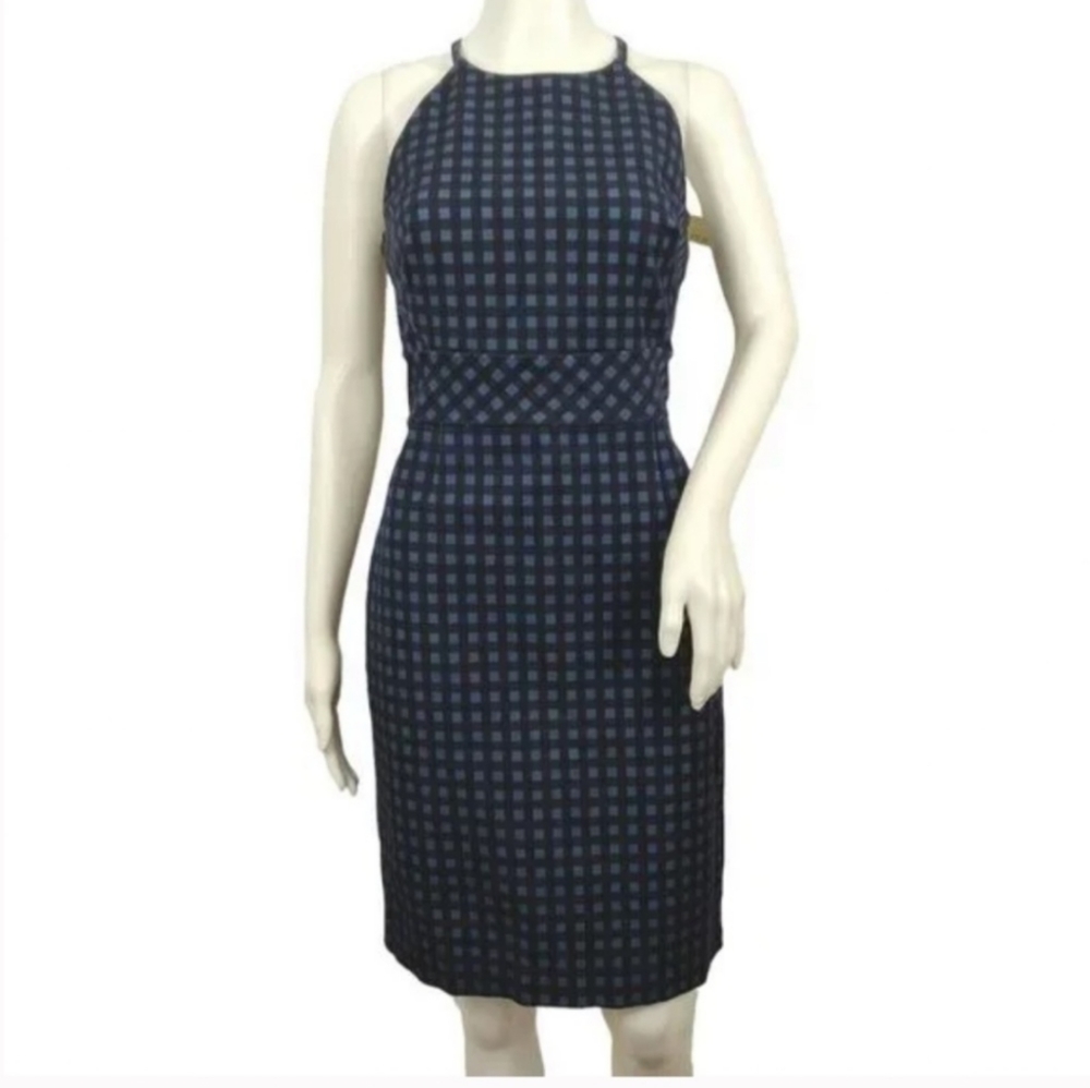 Bananna Republic Gingham Bi -Stretch Sheath Dress SZ.00P